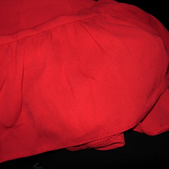 ASOS Red Ruffle Hem Top S - Picture 5 of 5